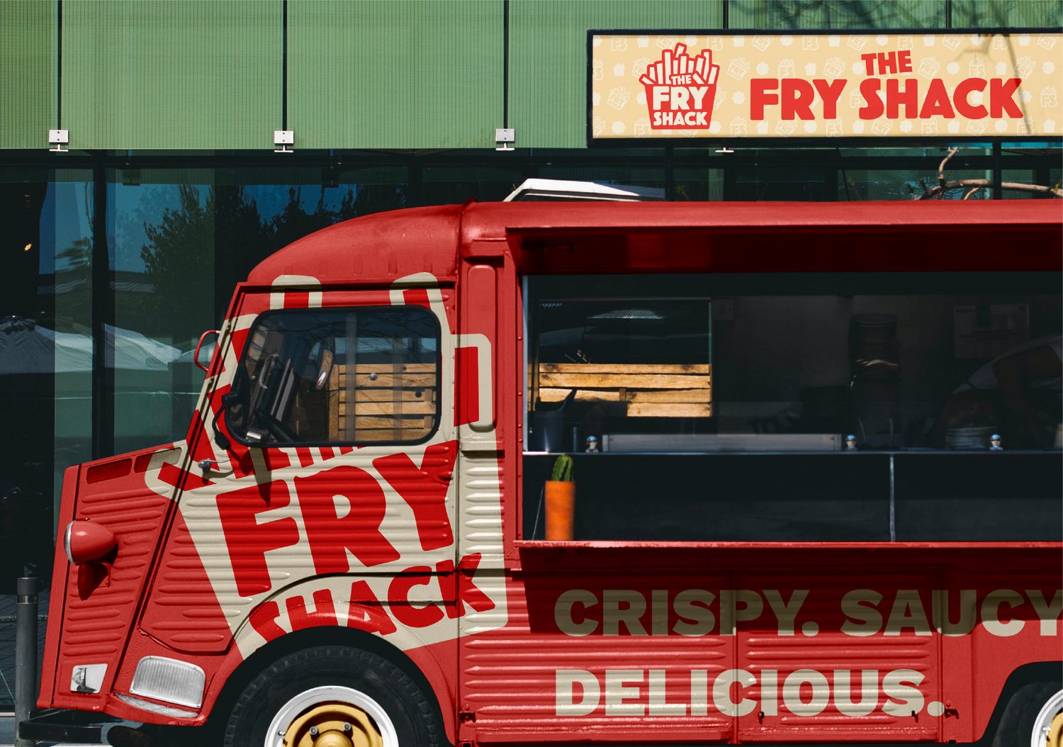Fry Shack food truck signage close-up